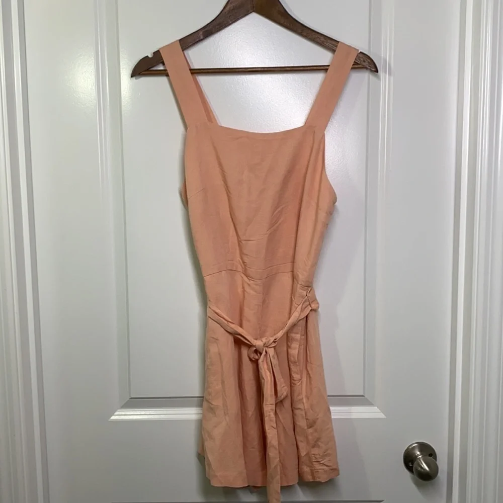 H&M - Peach Linen Short Romper Size Small
